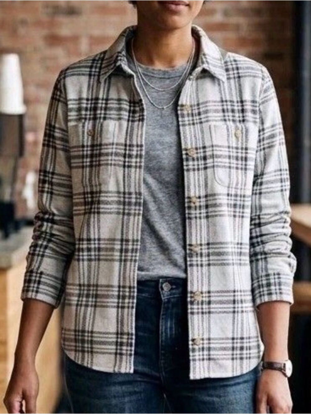 Faherty Legend Sweater Shirt Western Outpost Plaid XS